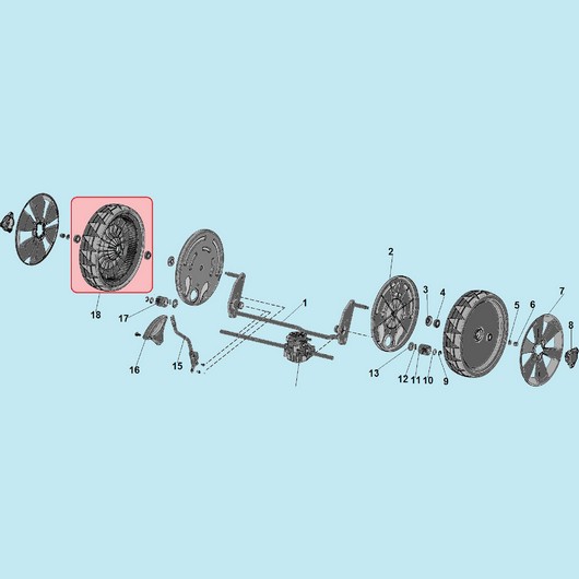 Колеса и ось задних колес Champion LM5347EBS